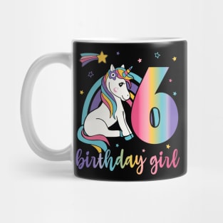 6th Birthday Girls Unicorn Mug